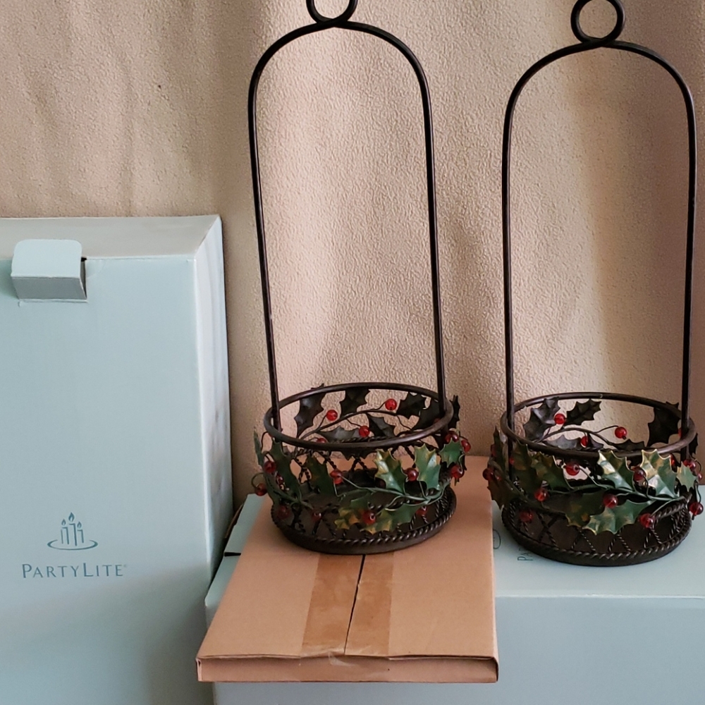 PARTYLITE ☆  Two (2)hanging candle holders.